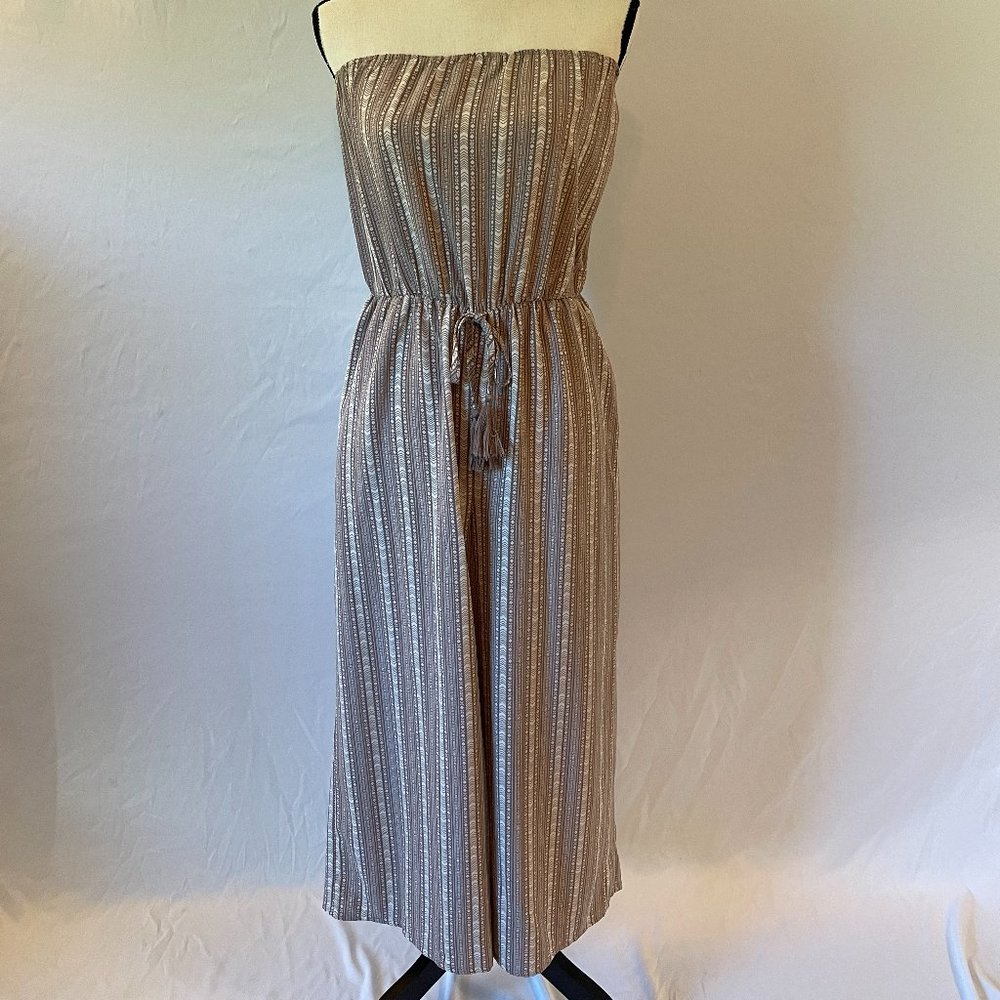 Sadie & Sage Romper Newberry Taupe Jumpsuit Wide-Leg Romper – Size M NWT
